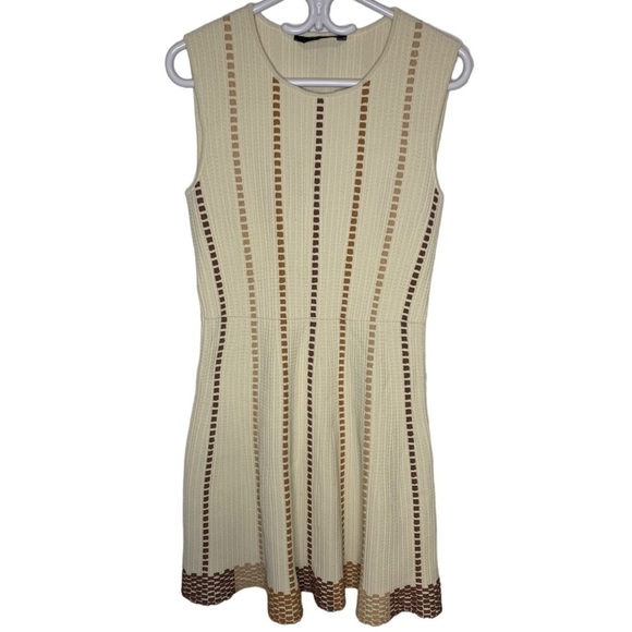 BCBG MaxAzria A-Line Fit & Flare Thick Stretchy Embroidered Dress, Size S/M - Picture 7 of 7